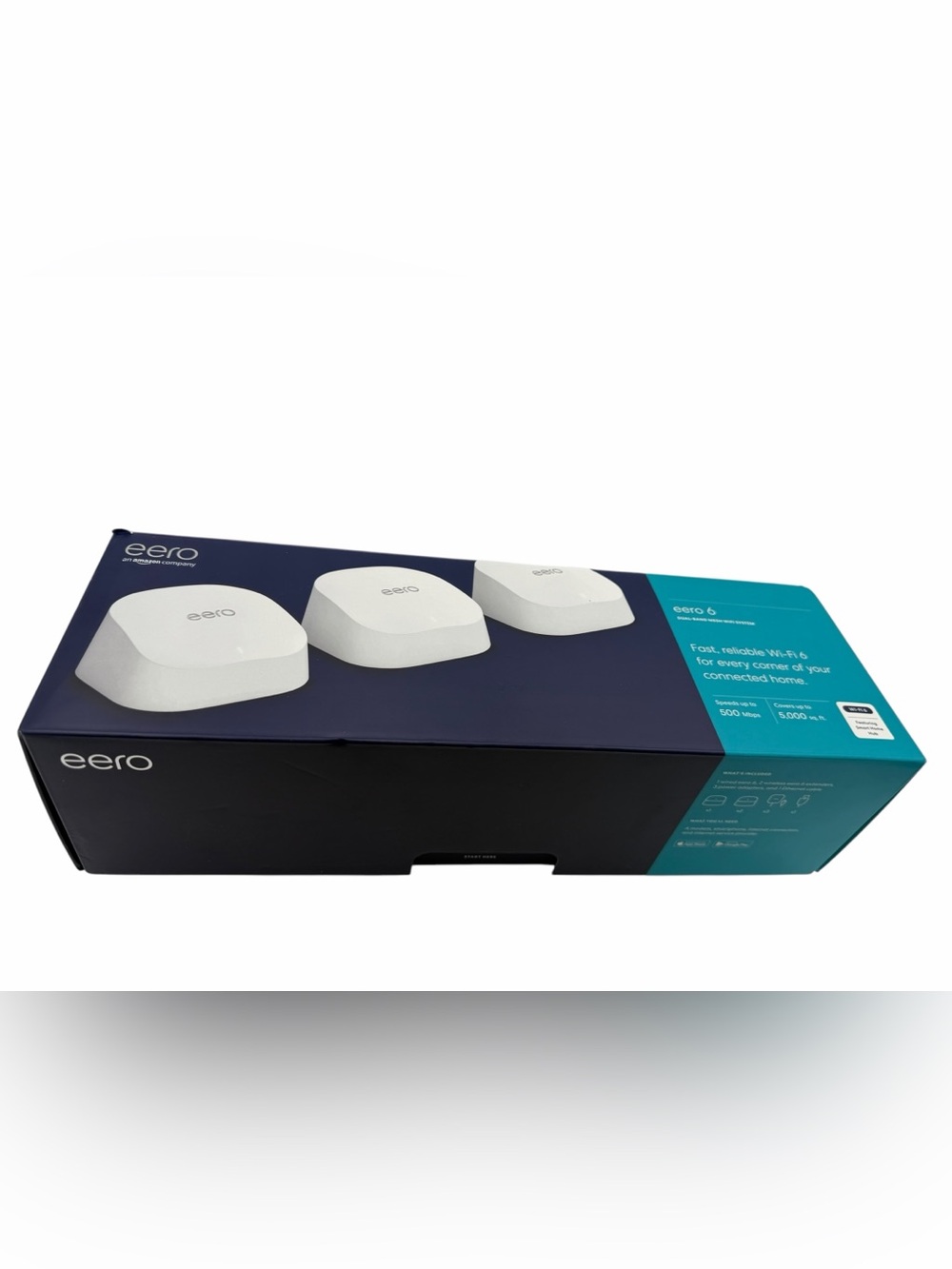 Eero 6 | Dual Band Mesh Wifi System Covers  5000 sq. ft. (3-pack) .